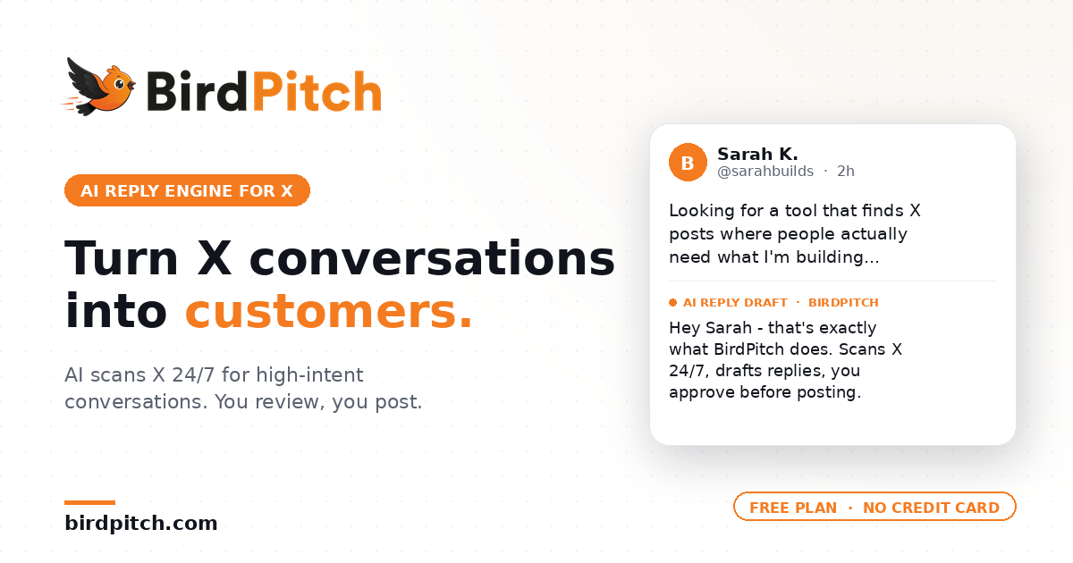 Free X Hashtag Generator — AI-Powered | BirdPitch